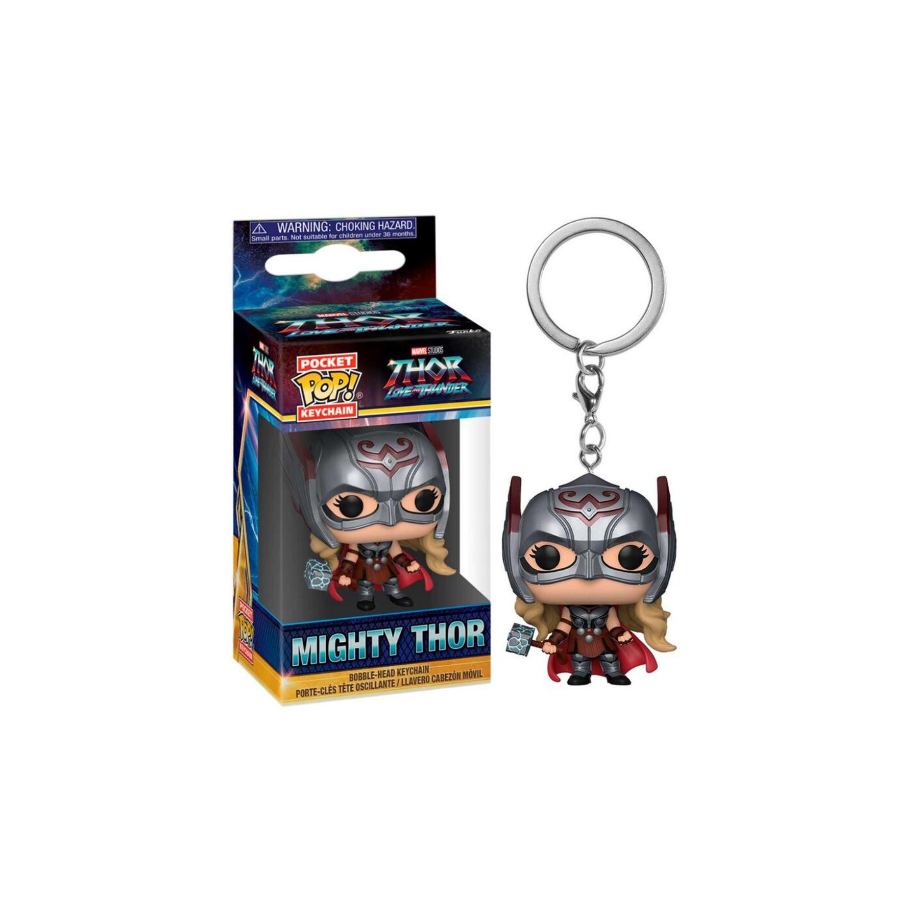 Llavero Funko Pop Marvel Pocket Thor Love And Thunder Mighty