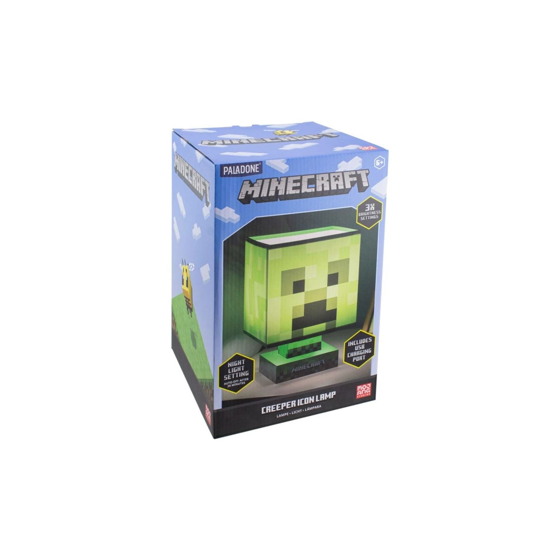 Lampara Paladone Icon Con Cargador Usb Minecraft Creeper