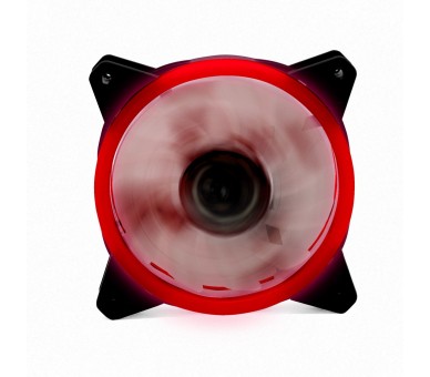 Ventilador Gaming Doble Anillo 12 Cm Rojo