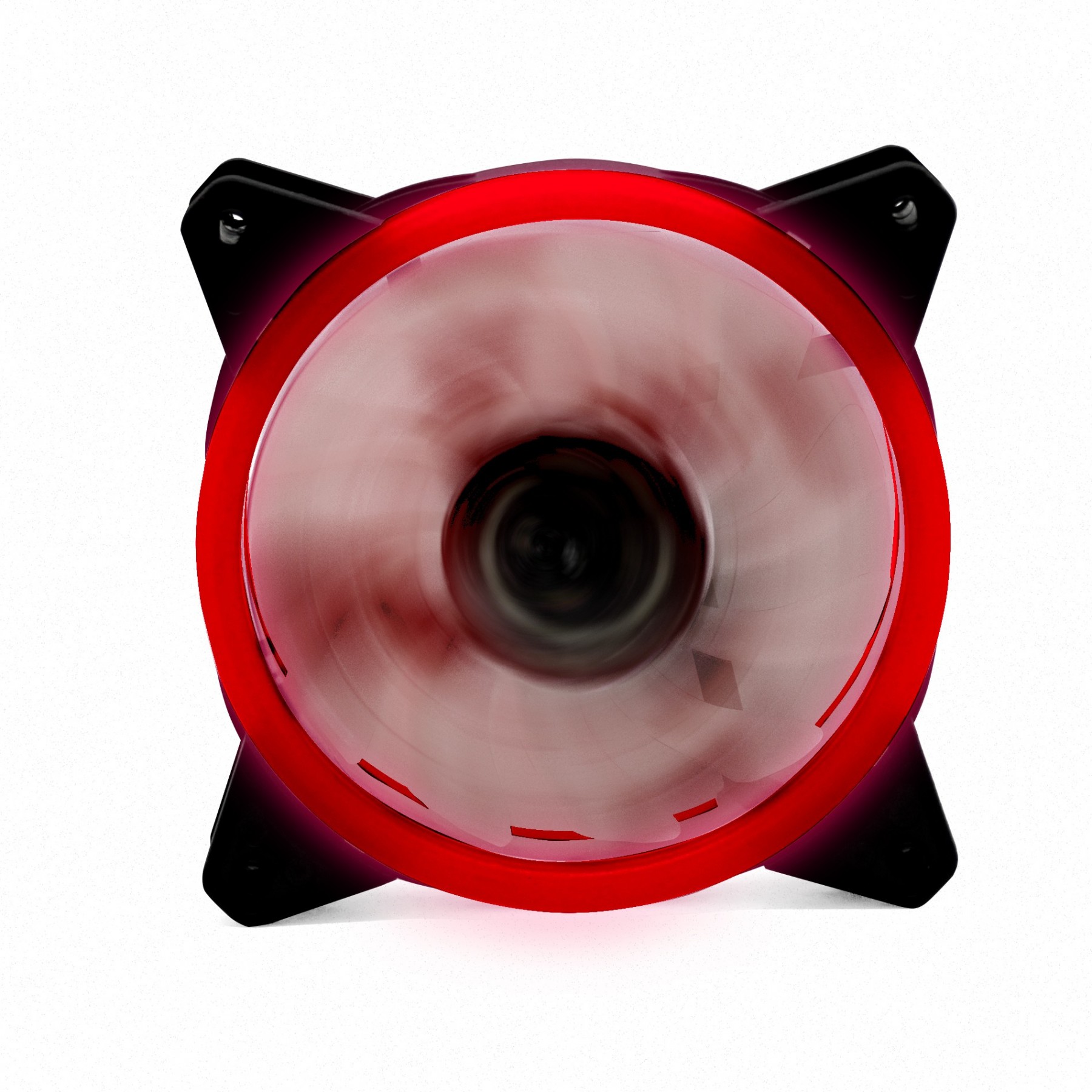 Ventilador Gaming Doble Anillo 12 Cm Rojo