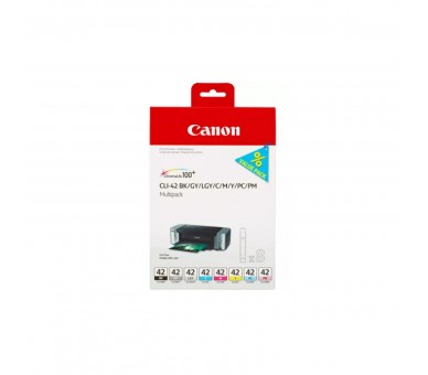 Multipack Canon Cli - 42Bk - C - M - Y - Pm - Pc - Gy - Lgy