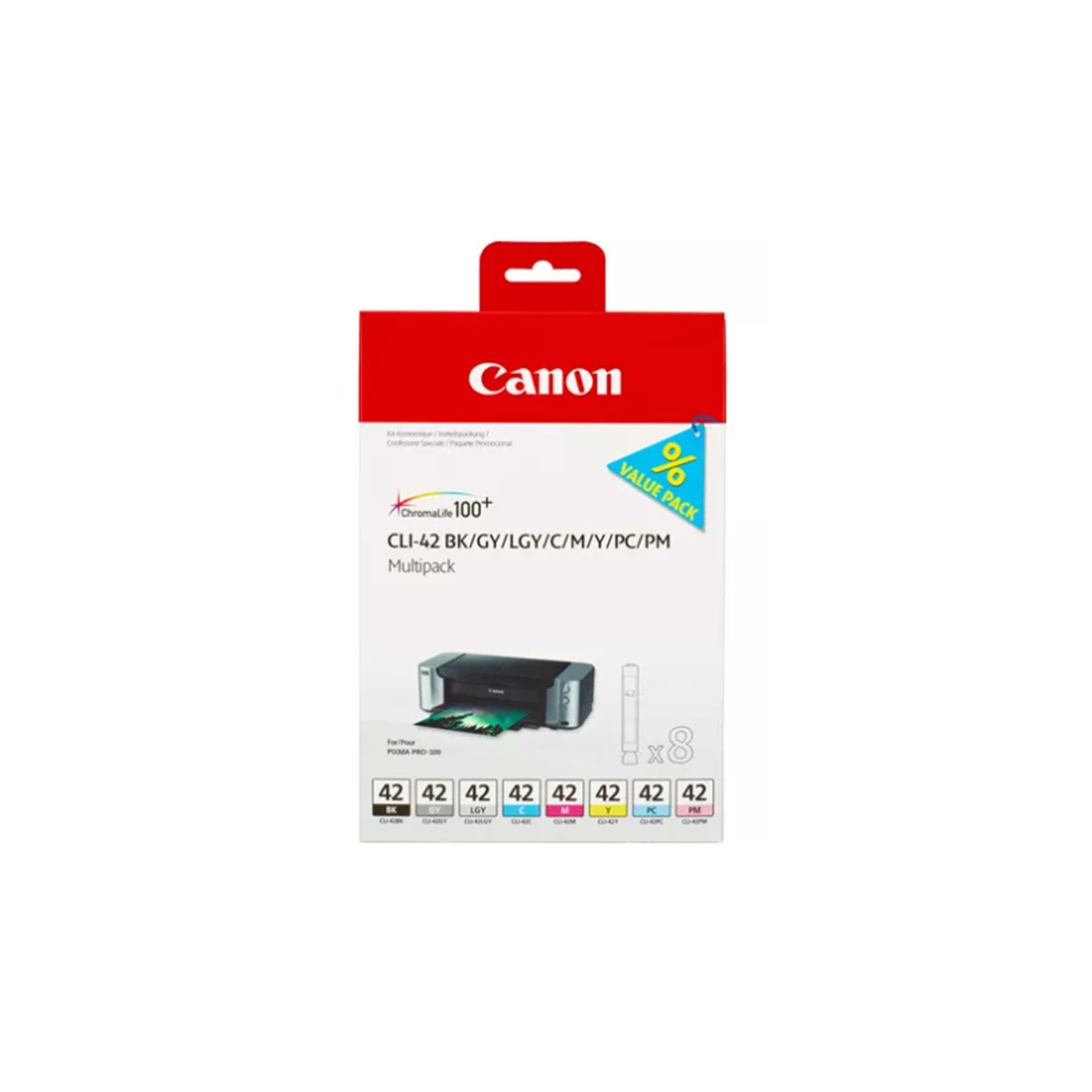 Multipack Canon Cli - 42Bk - C - M - Y - Pm - Pc - Gy - Lgy