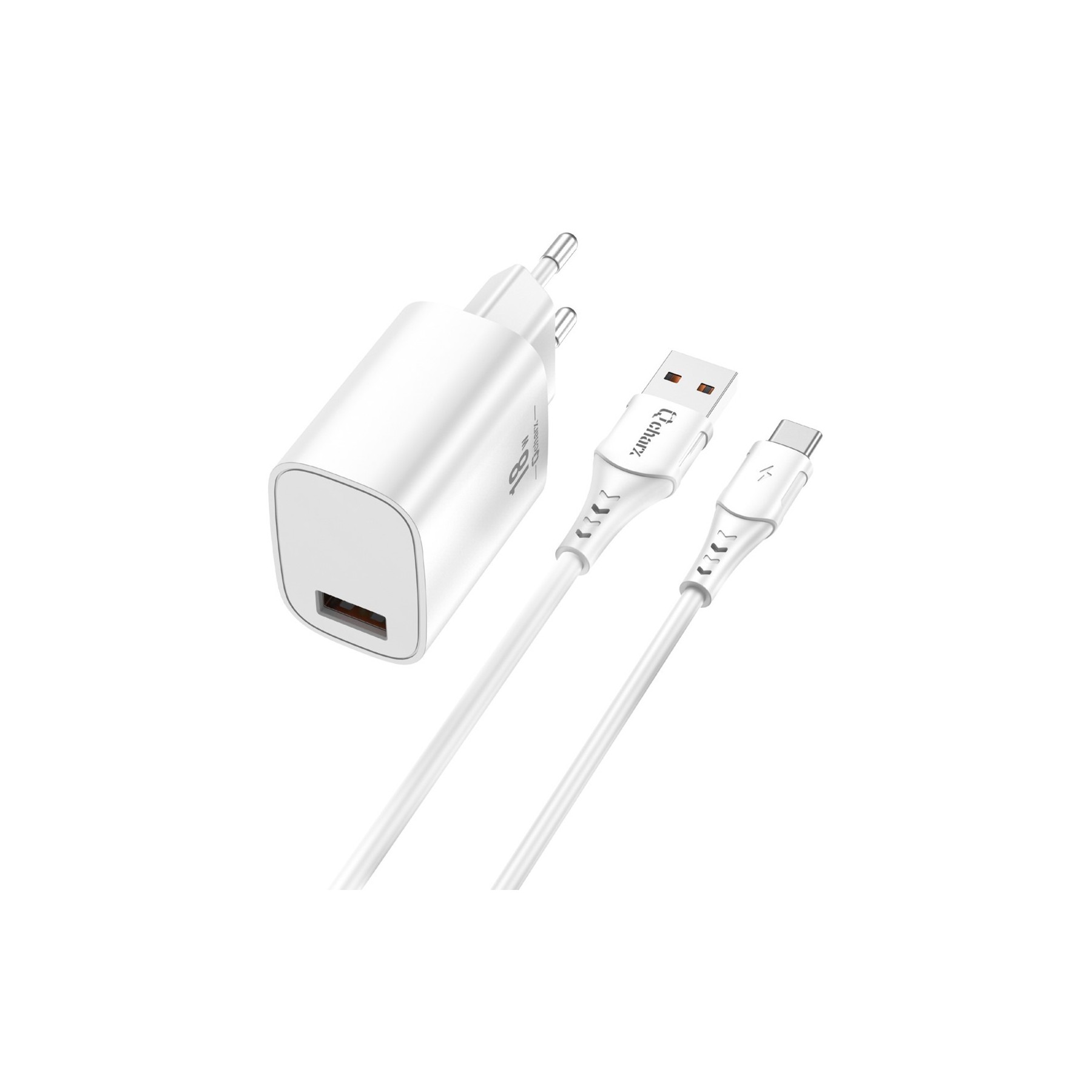 Kit Cargador Qcharx Artemisia 3A 18W + Cable Usb A Tipo C Bl