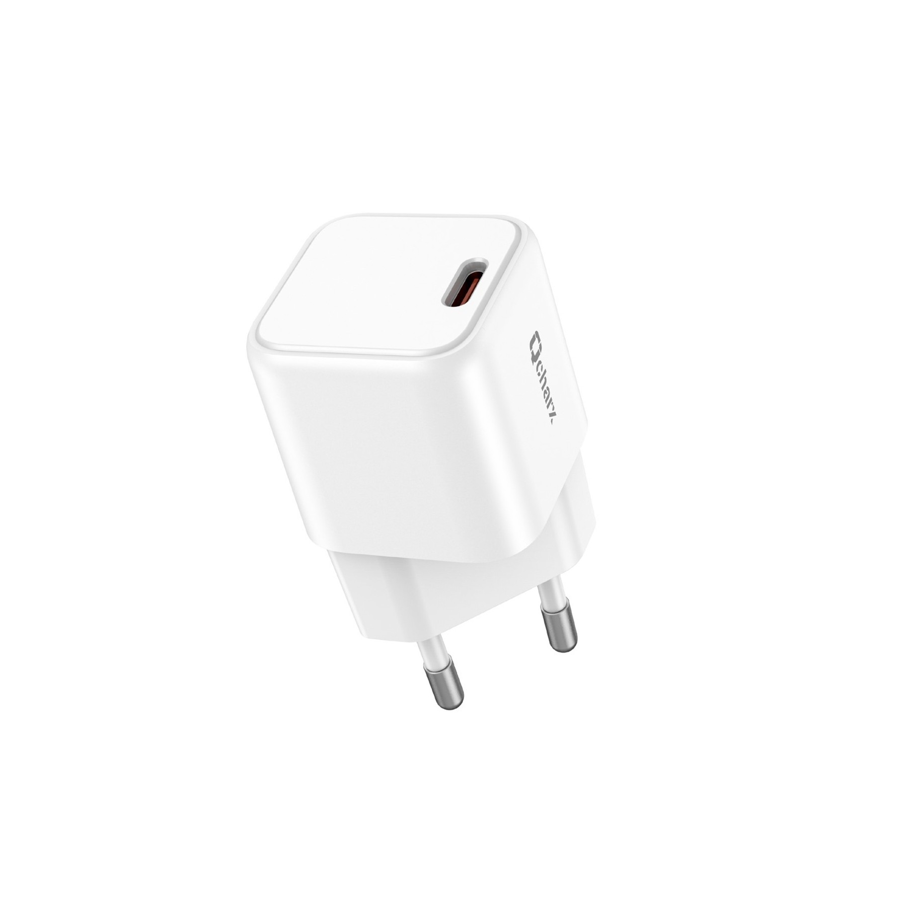 Cargador Mini Qcharx Hera 3A 20W Puerto Tipo C Blanco Adapta