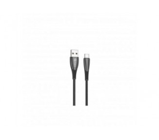 Cable Qcharx Berlin Usb A Tipo C 3A - 1 M - Zinc Negro Cordo