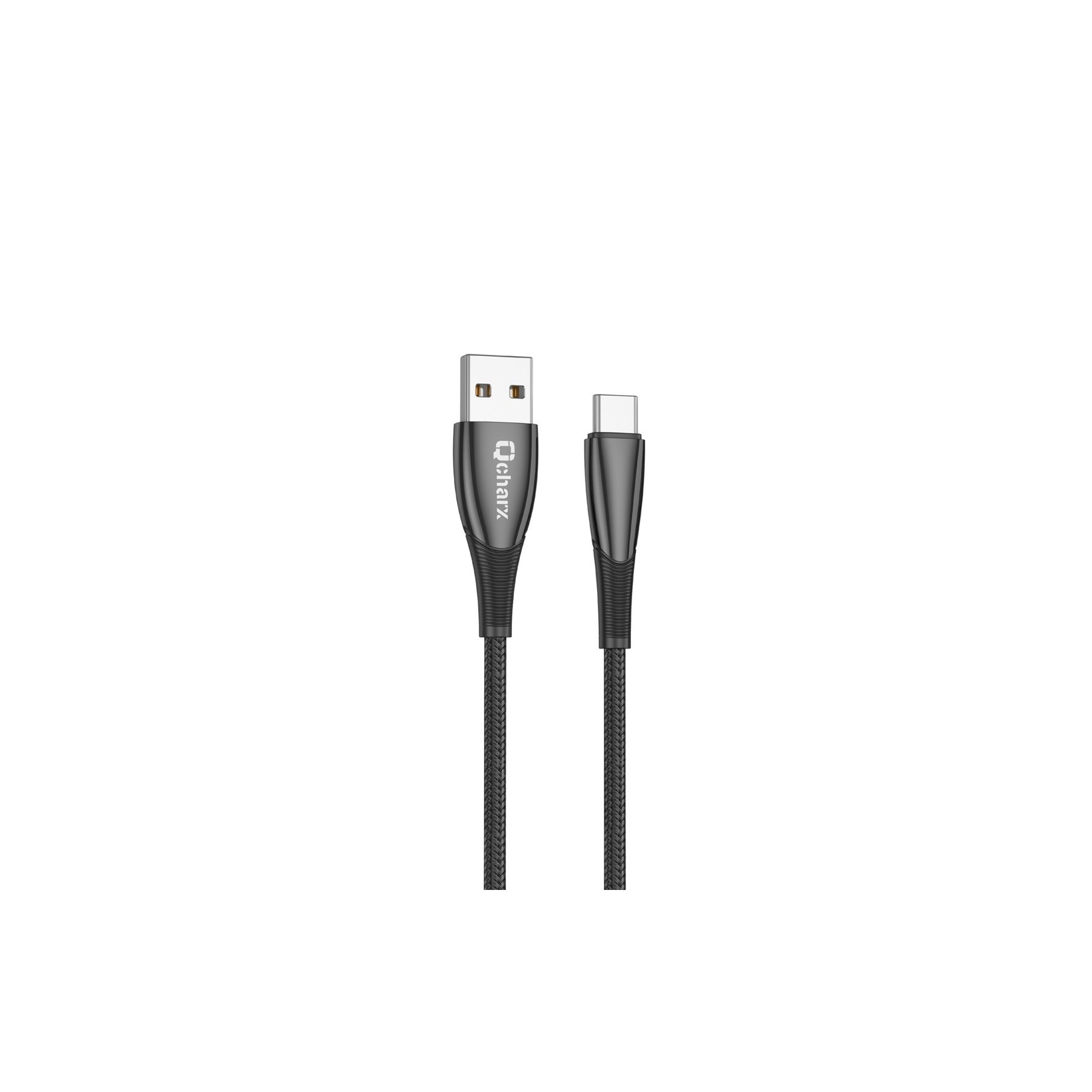 Cable Qcharx Berlin Usb A Tipo C 3A - 1 M - Zinc Negro Cordo