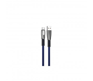 Cable Qcharx Florence Usb A Tipo C  3A - 1 M - Zinc Azul Cor