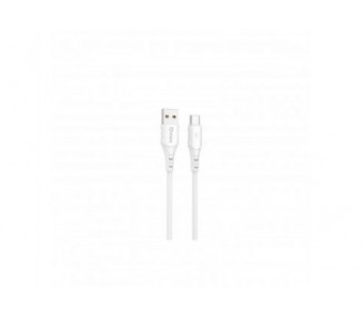 Cable Qcharx Lisbon Usb A Micro 24A - 1 M - Pvc Blanco