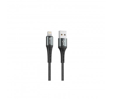 Cable Qcharx Lyon Usb A Lightning 3A - 1 M - Aleación De Alu