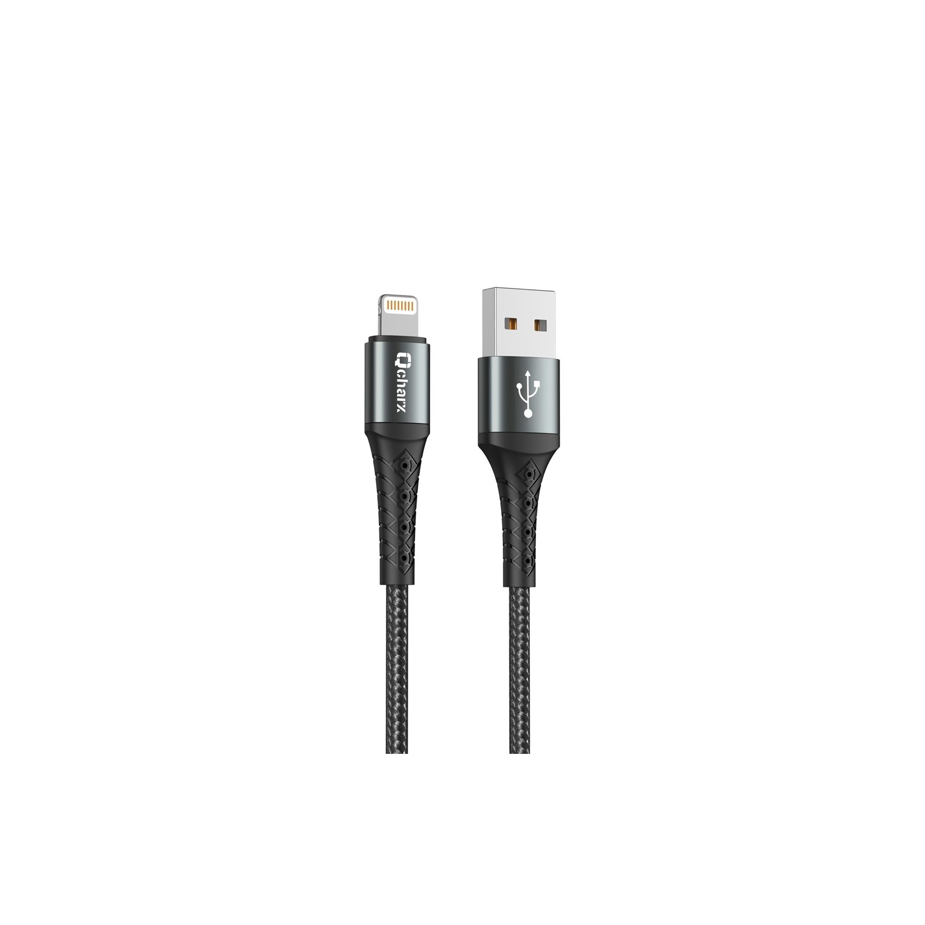 Cable Qcharx Lyon Usb A Lightning 3A - 1 M - Aleación De Alu