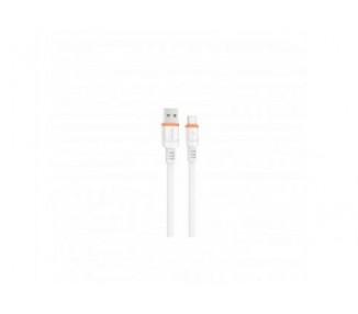 Cable Qcharx Rome Usb A Tipo C 3A - 1 M - Pvc Plano Blanco