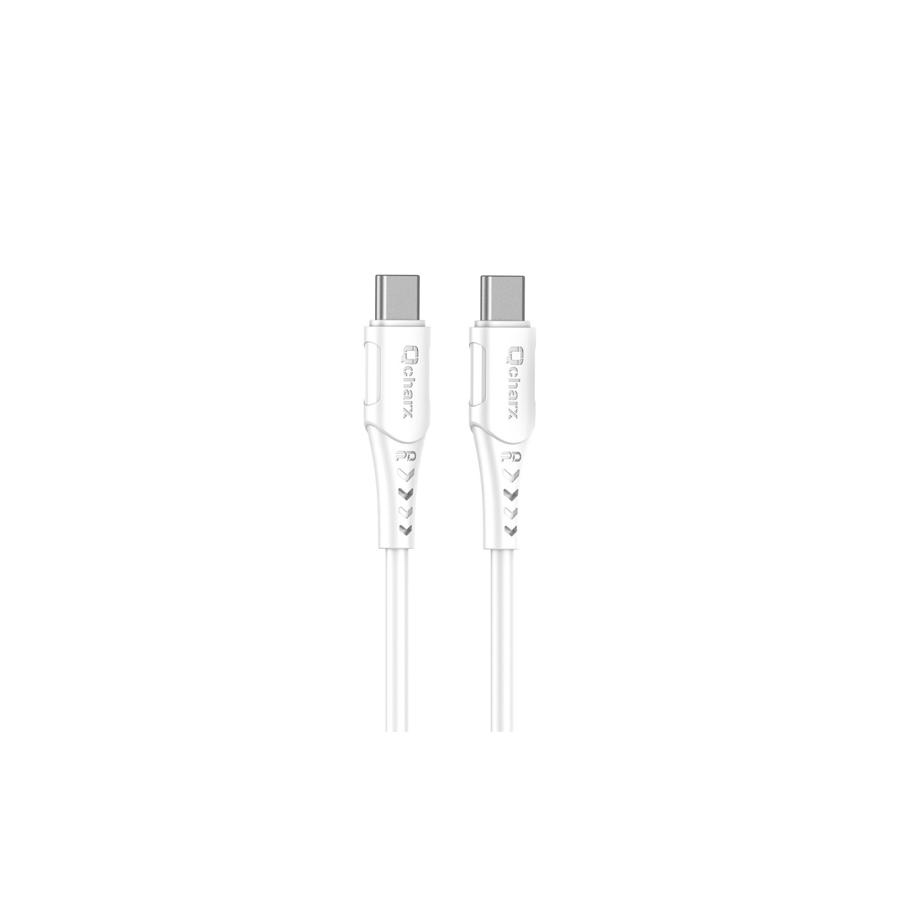 Cable Qcharx Sofia Tipo C A Tipo C 3A 60W - 1 M - Pvc Blanco