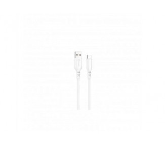 Cable Qcharx Tokyo Usb A Tipo C 3A - 1 M - Silicona Blanco T