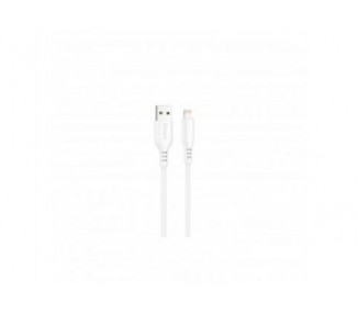 Cable Qcharx Tokyo Usb A Lightning 3A - 1 M - Silicona Blanc