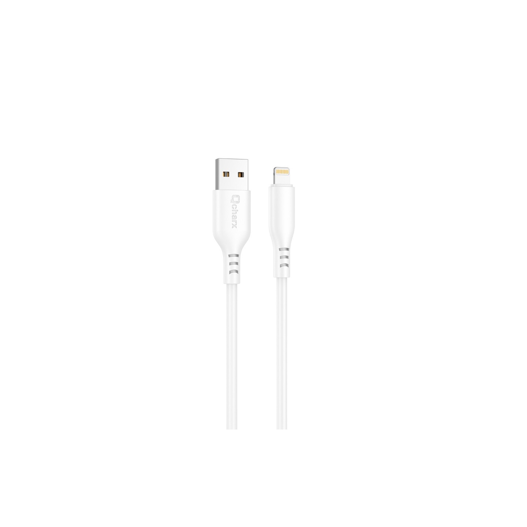 Cable Qcharx Tokyo Usb A Lightning 3A - 1 M - Silicona Blanc