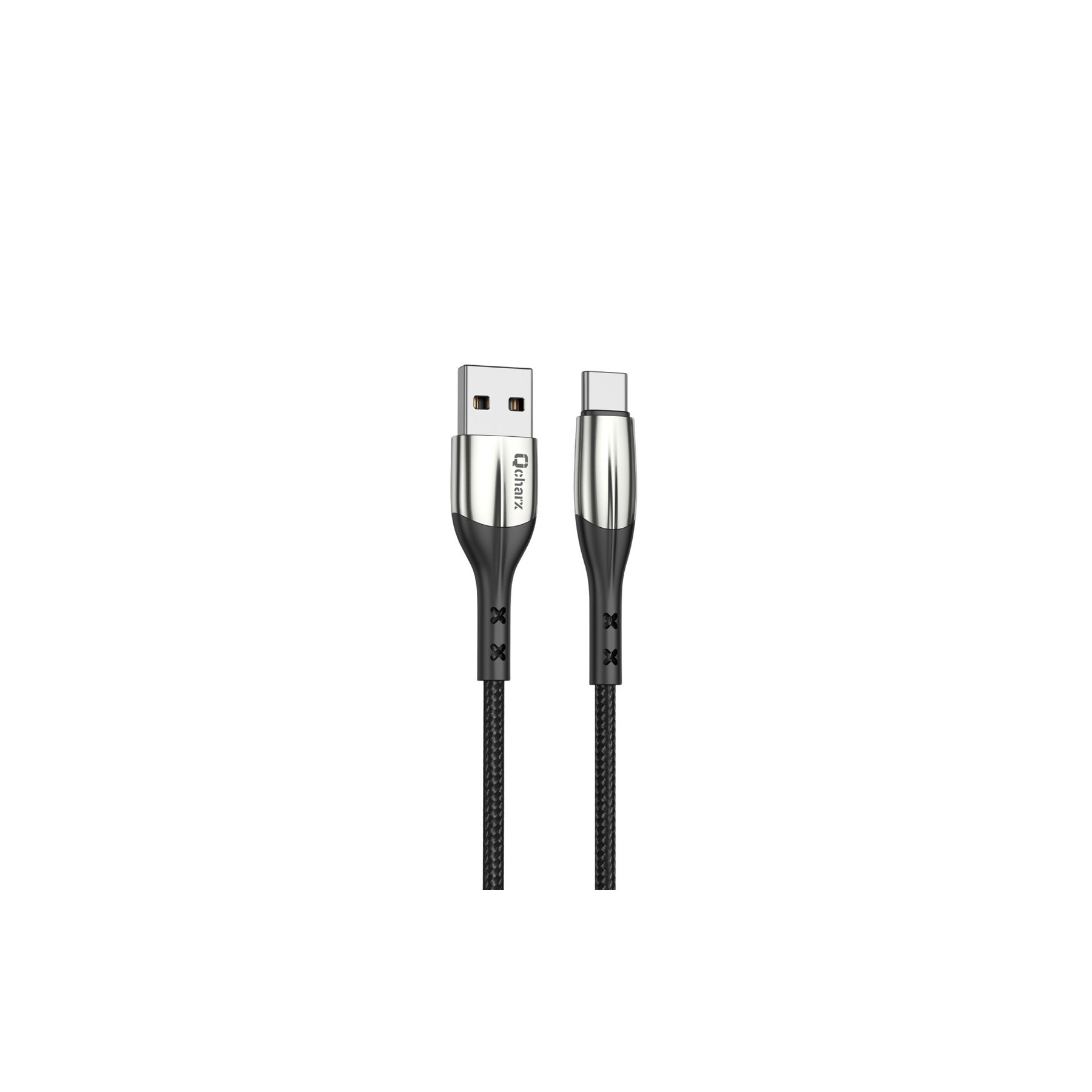 Cable Qcharx Toronto Usb A Tipo C 3A - 1 M - Zinc Negro Cord