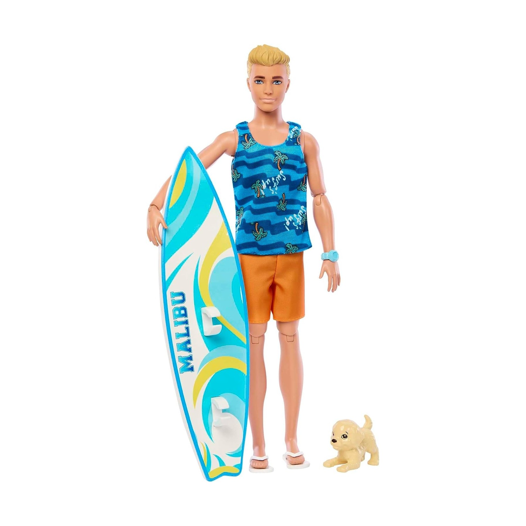 Muñeco Barbie Mattel Ken Tabla De Surf