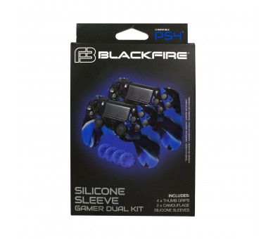 Silicone Sleeve Gamer Dual Kit Blackfire Ps4