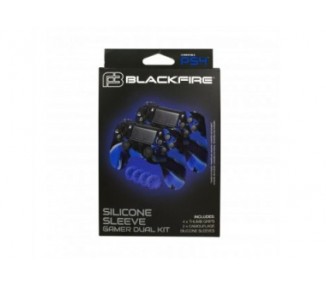 Silicone Sleeve Gamer Dual Kit Blackfire Ps4