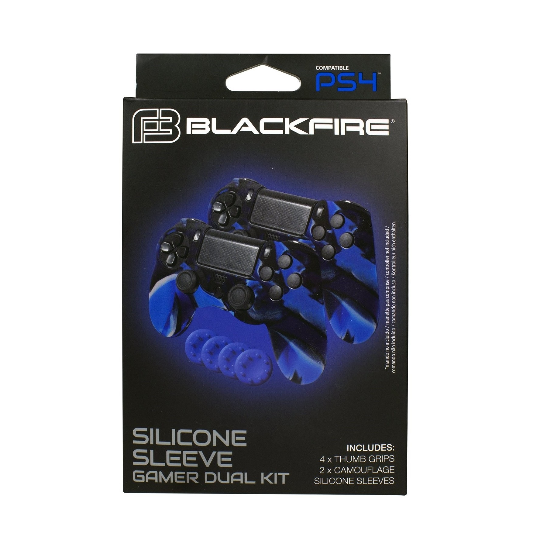 Silicone Sleeve Gamer Dual Kit Blackfire Ps4