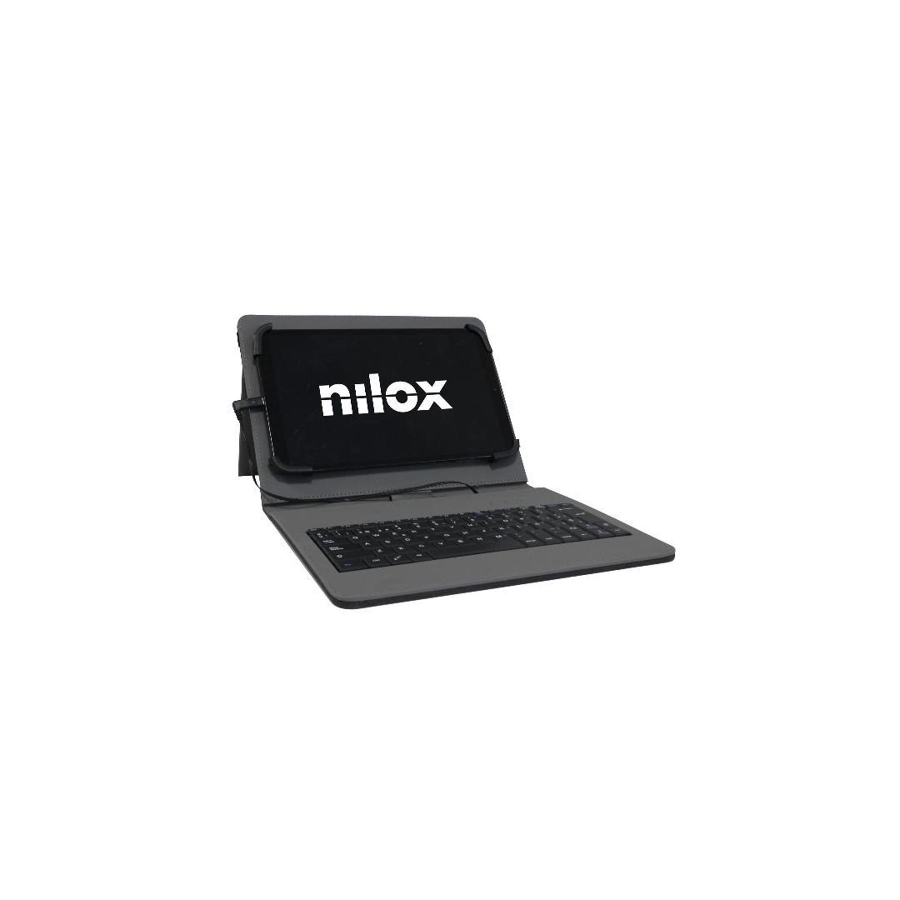 Funda Tablet Nilox Univ. Teclado 10.1" Negra