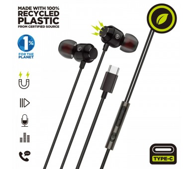 Muvit For Charge Auriculares Estéreo M32 Tipo C Magnéticos N