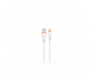 Cable Qcharx Rome Usb A Lightning 3A - 1 M - Pvc Plano Blanc