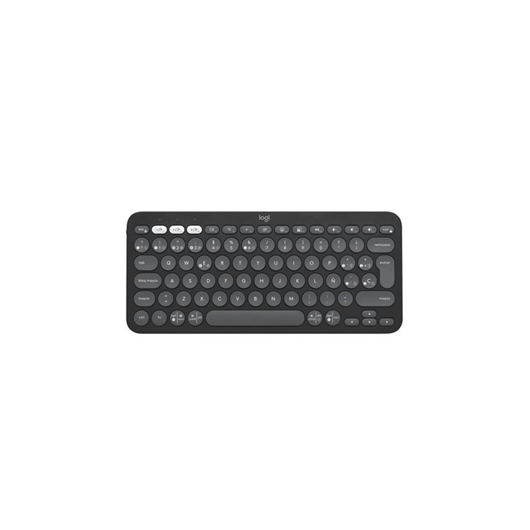 Teclado Logitech Pebble Keys 2 K380S Inalambrico Grafito