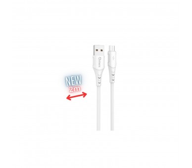 Cable Qchar Athens Micro Usb A Usb Tipo A - 2M - Pvc Blanco