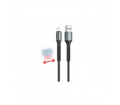 Cable Qchar Prague Lightning Usb Tipo A - 2M - Aleacion De A