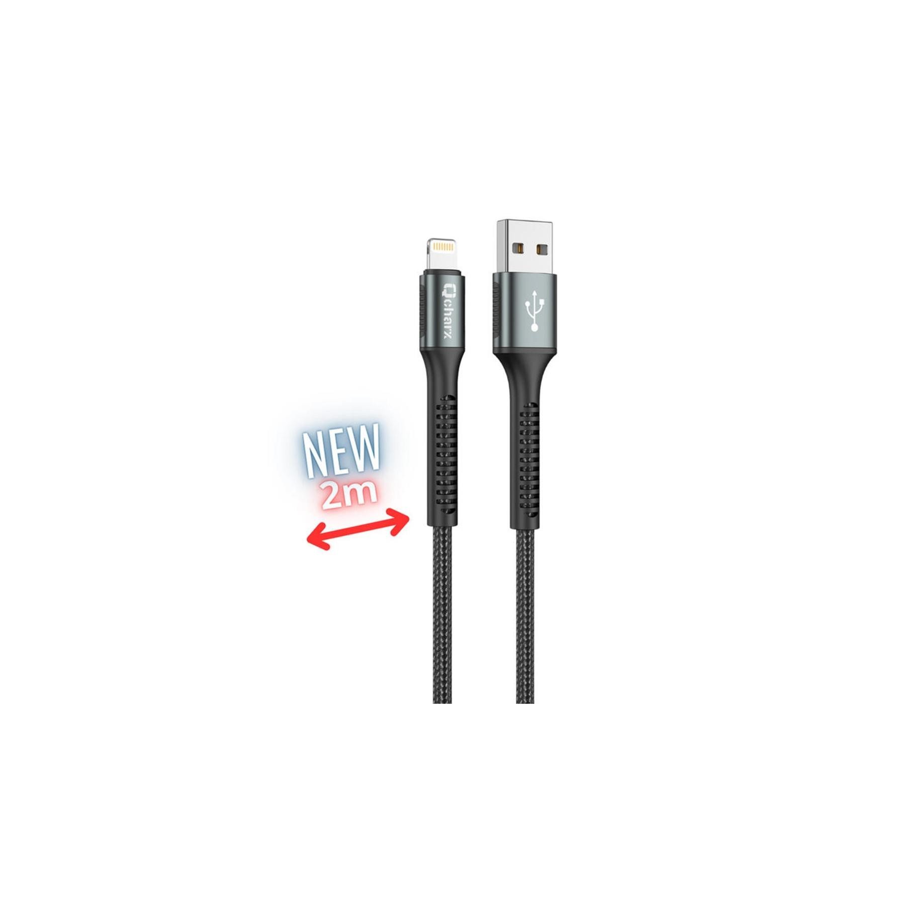 Cable Qchar Prague Lightning Usb Tipo A - 2M - Aleacion De A