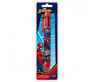 Boligrafo 6 colores Spiderman Marvel