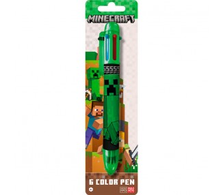 Boligrafo 6 colores Minecraft