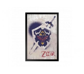 The Legend Of Zelda Lienzo 30X40 Hyliand Shield Stencil