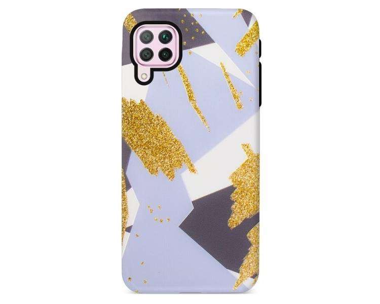 Funda Gel Doble Capa Huawei P40 Lite - Manchas Purpurina