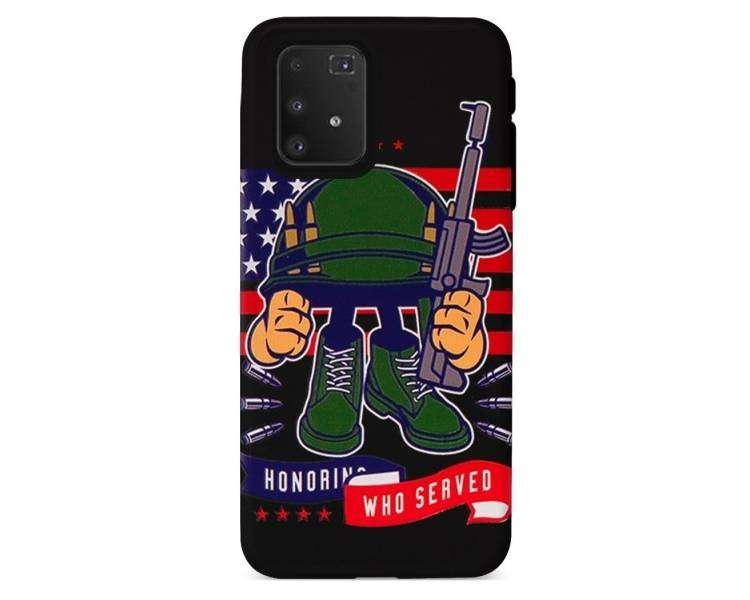 Funda Gel Doble Capa Samsung Galaxy A91/S10 Lite Casco de Guerra