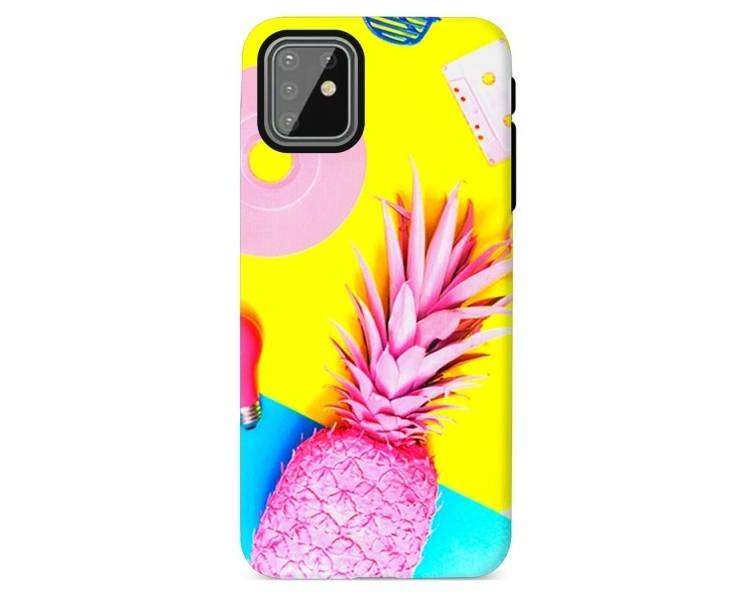 Funda Gel Doble Capa Samsung Galaxy A81/Note 10 Lite Piña Rosa