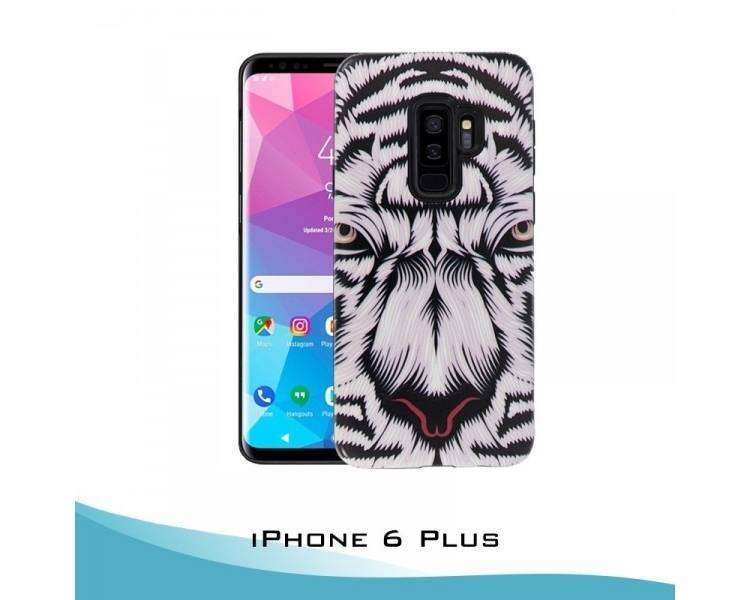 Funda iPhone 6 Plus Gel 2 piezas Tigre