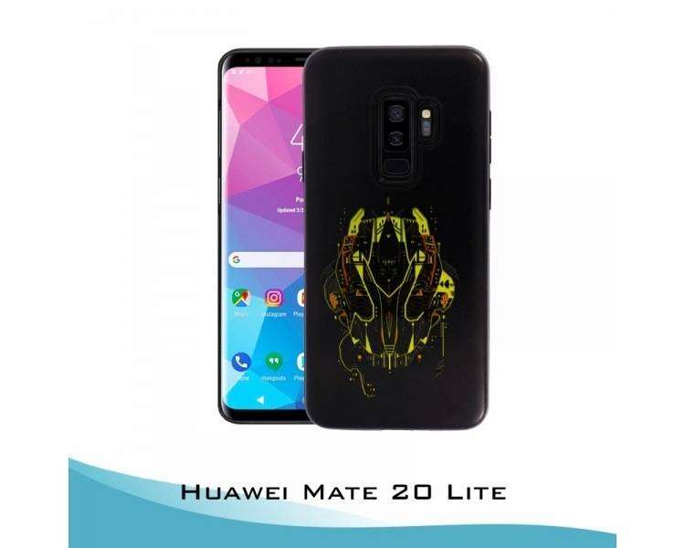 Funda Huawei Mate 20 Lite Gel 2 piezas Máscara Amarilla