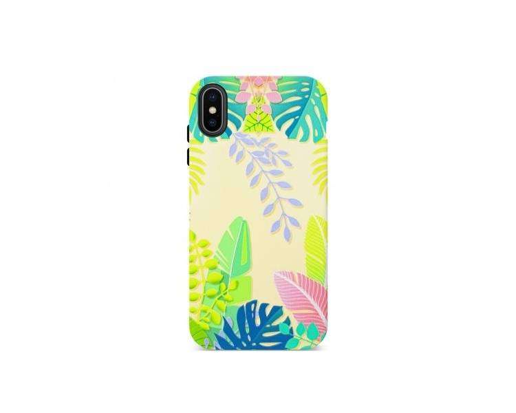 Funda Gel Doble Capa iPhone X - Tropical